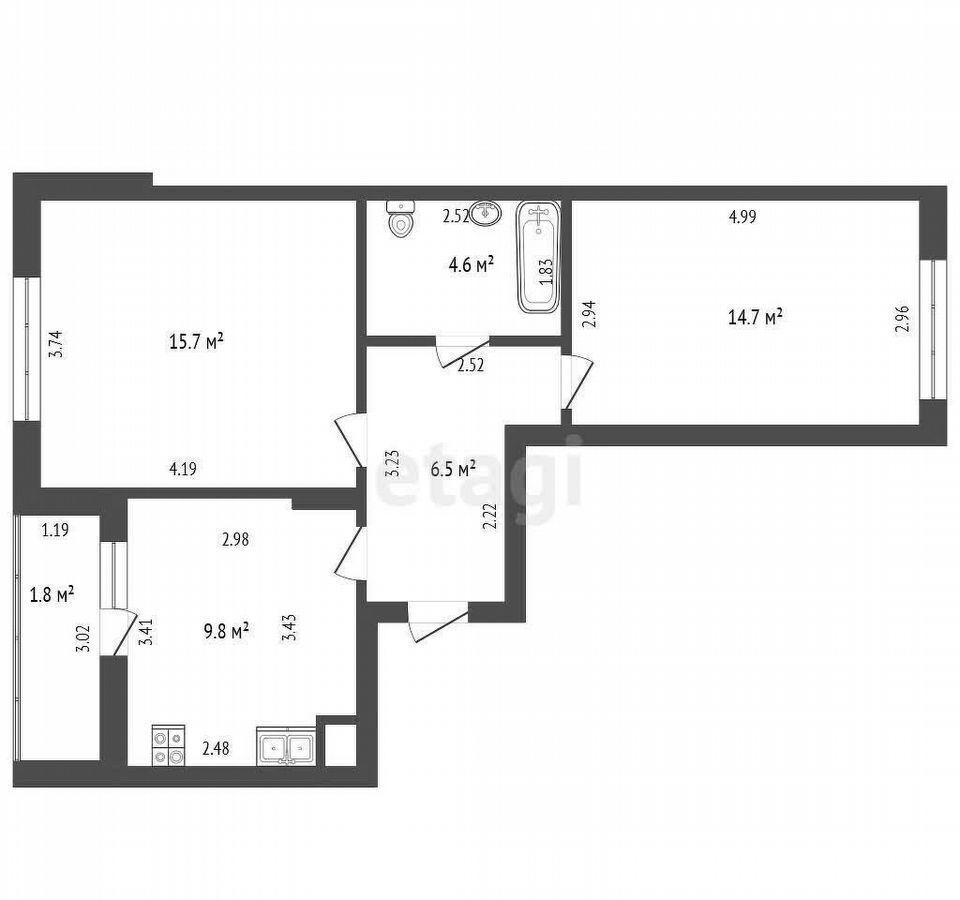 квартира г Калининград р-н Московский ул Тихорецкая 22 фото 37