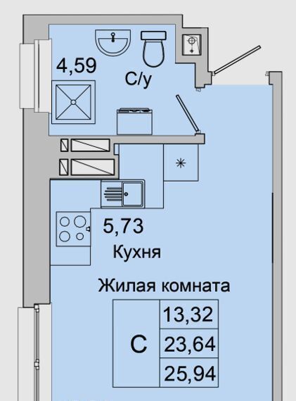 квартира г Батайск ул Булгакова 11 фото 1