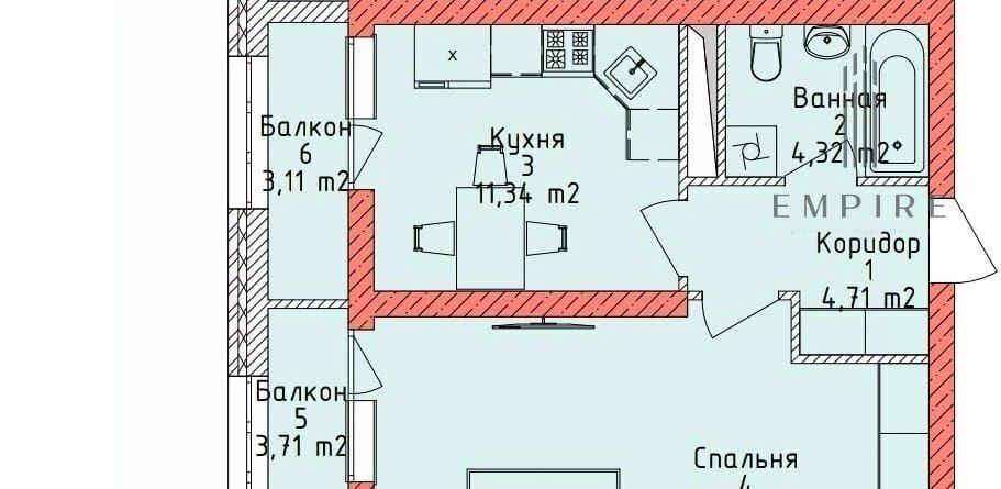 квартира г Грозный р-н Ленинский пр-кт Мохаммеда Али 27а фото 1
