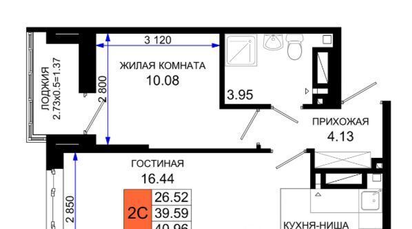 квартира г Ростов-на-Дону р-н Октябрьский пер Нефтекачка ЖК «Октябрь Парк» фото 1