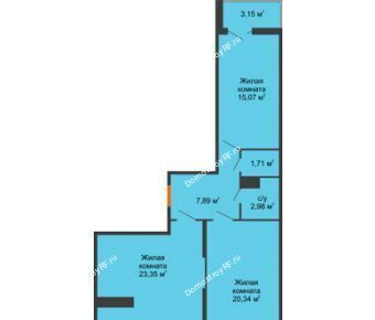 квартира г Краснодар р-н Прикубанский ул Душистая 60к/2 фото 2