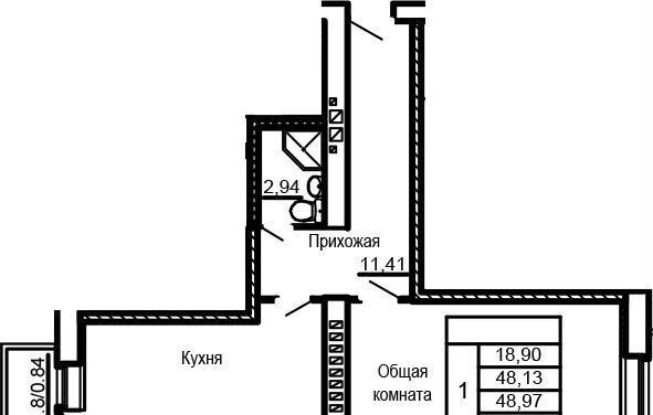 квартира г Ростов-на-Дону р-н Пролетарский ул Вересаева 2 д. 103в фото 4