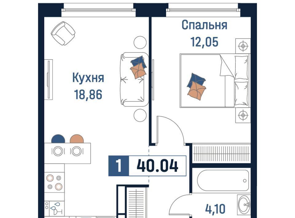 квартира р-н Всеволожский г Мурино Девяткино фото 1