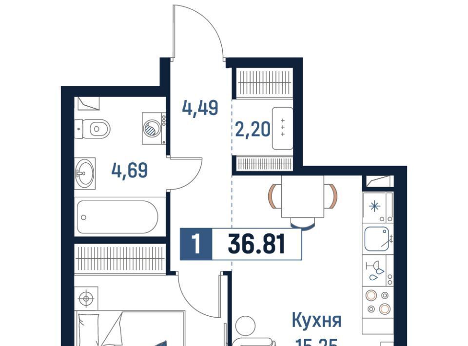 квартира р-н Всеволожский г Мурино Девяткино фото 1