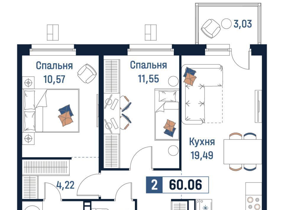 квартира р-н Всеволожский г Мурино Девяткино фото 1
