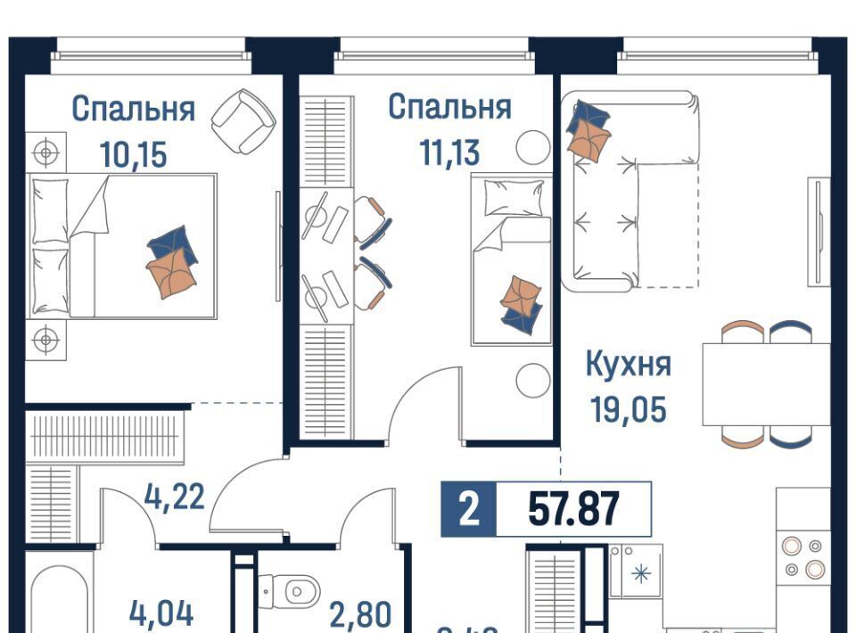 квартира р-н Всеволожский г Мурино Девяткино фото 1