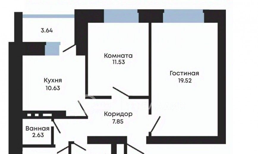 квартира г Воронеж р-н Советский ул Курчатова 32 фото 1