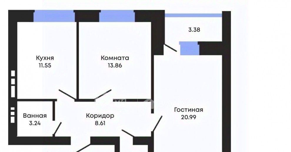 квартира г Воронеж р-н Советский ул Курчатова 32 фото 1