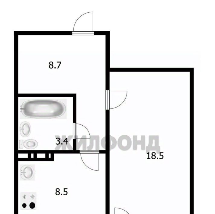 квартира г Томск р-н Октябрьский ул Суворова 17 фото 13