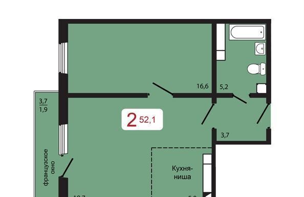 квартира г Красноярск р-н Свердловский ул Прибойная 5/1 фото 3