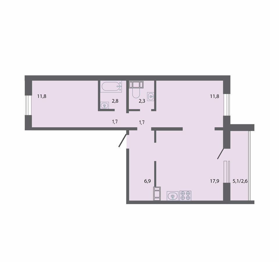 квартира г Курган р-н мкр 13-й р-н Заозерный, стр. 1 фото 10