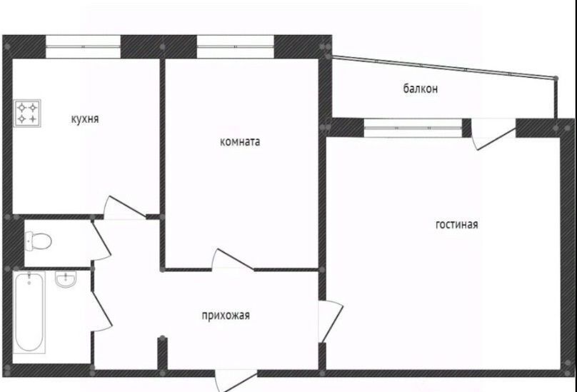 квартира г Омск р-н Центральный ул Завертяева 18к/1 фото 17