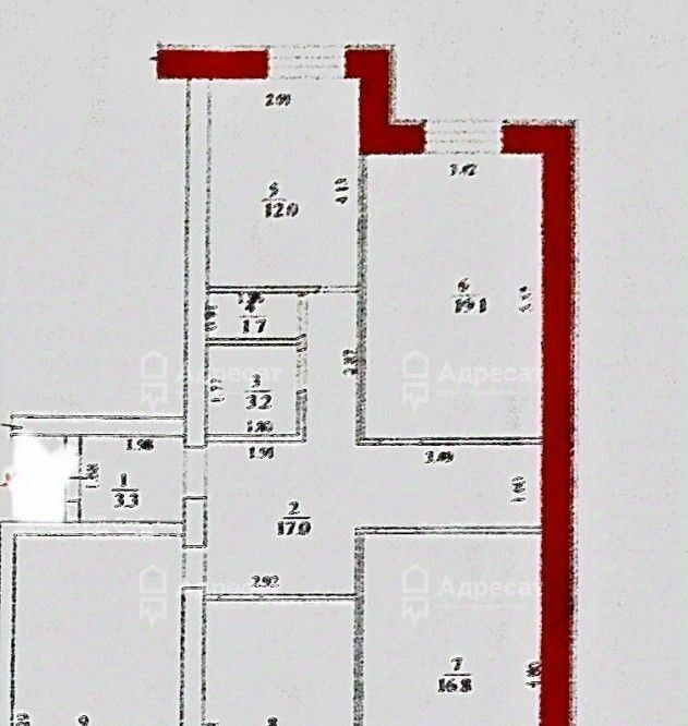 квартира г Волгоград р-н Дзержинский ул им. Расула Гамзатова 7 фото 9