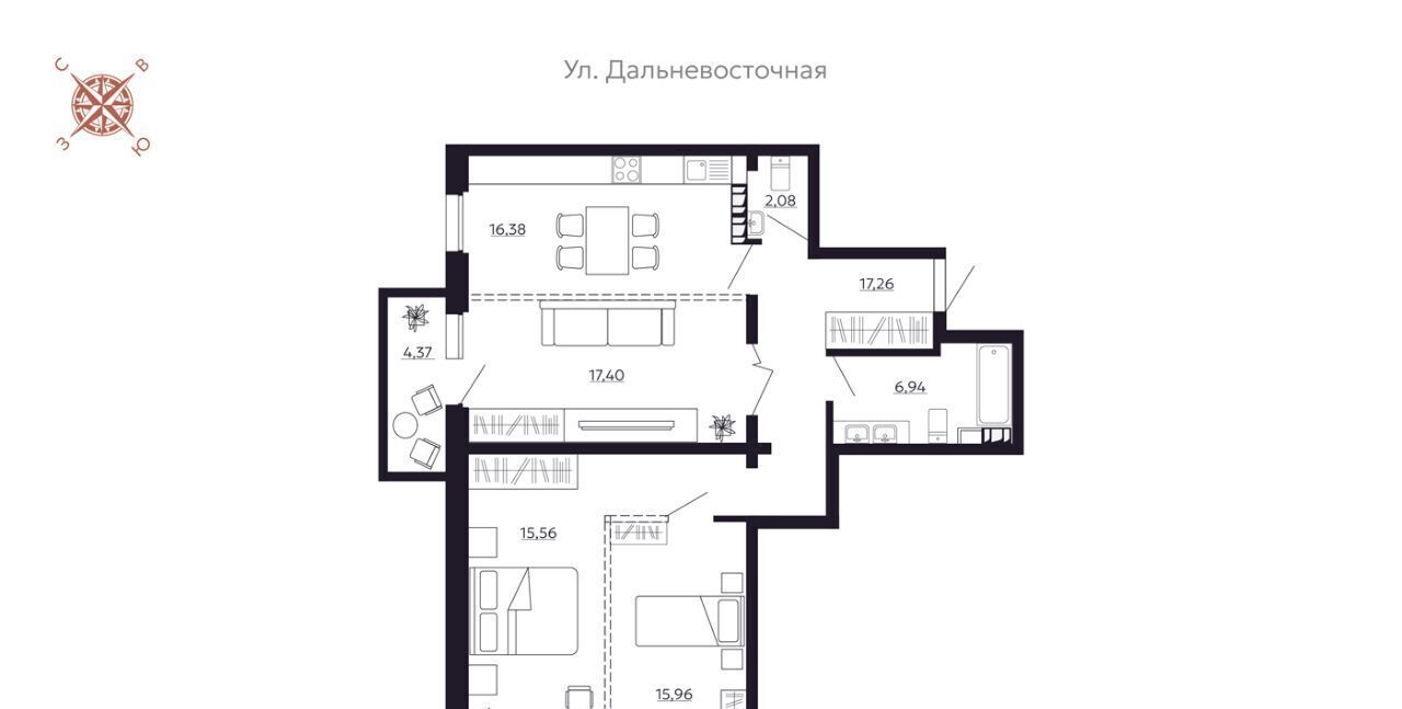 квартира г Иркутск р-н Октябрьский наб. Верхняя фото 4