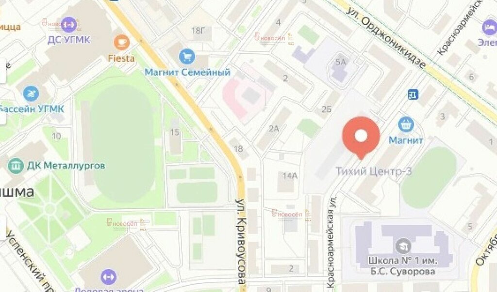 квартира г Верхняя Пышма ул Красноармейская 2 Проспект Космонавтов фото 6