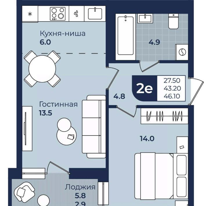 квартира г Пермь р-н Индустриальный ул Семченко 8 фото 1