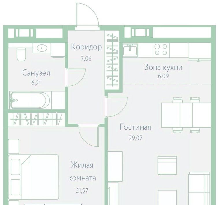квартира г Хабаровск р-н Центральный пер Доступный 14 фото 4