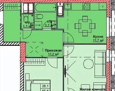 квартира г Владивосток р-н Первомайский ЖК Каштановый двор 1/5 фото 1
