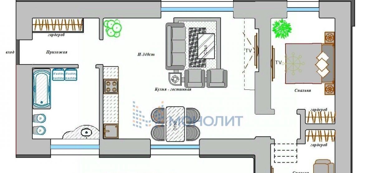 квартира г Нижний Новгород р-н Нижегородский ул Магистральная 136в д. Афонино фото 3
