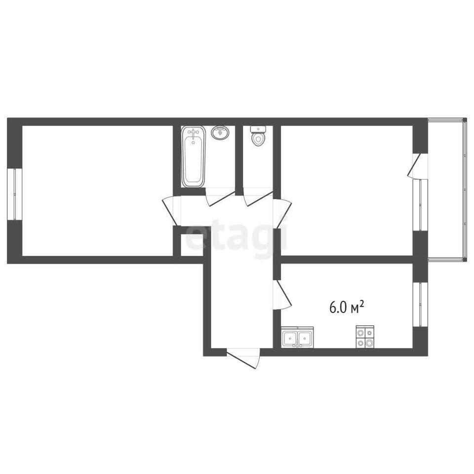 квартира г Камышлов ул Жукова 53 фото 23