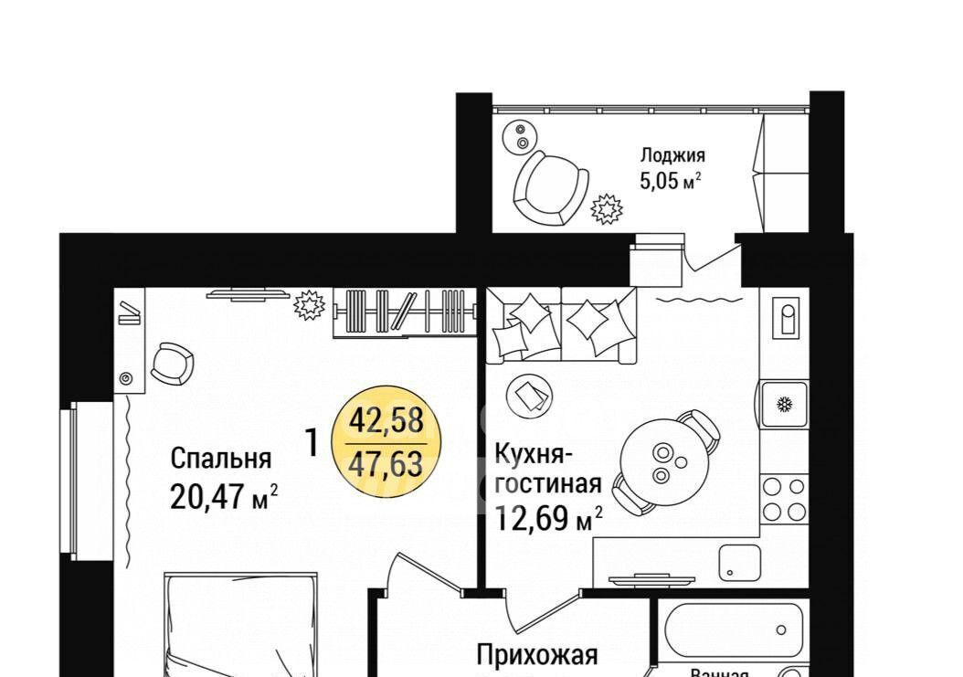 квартира г Йошкар-Ола с Семеновка ул Интернатская 5а фото 1