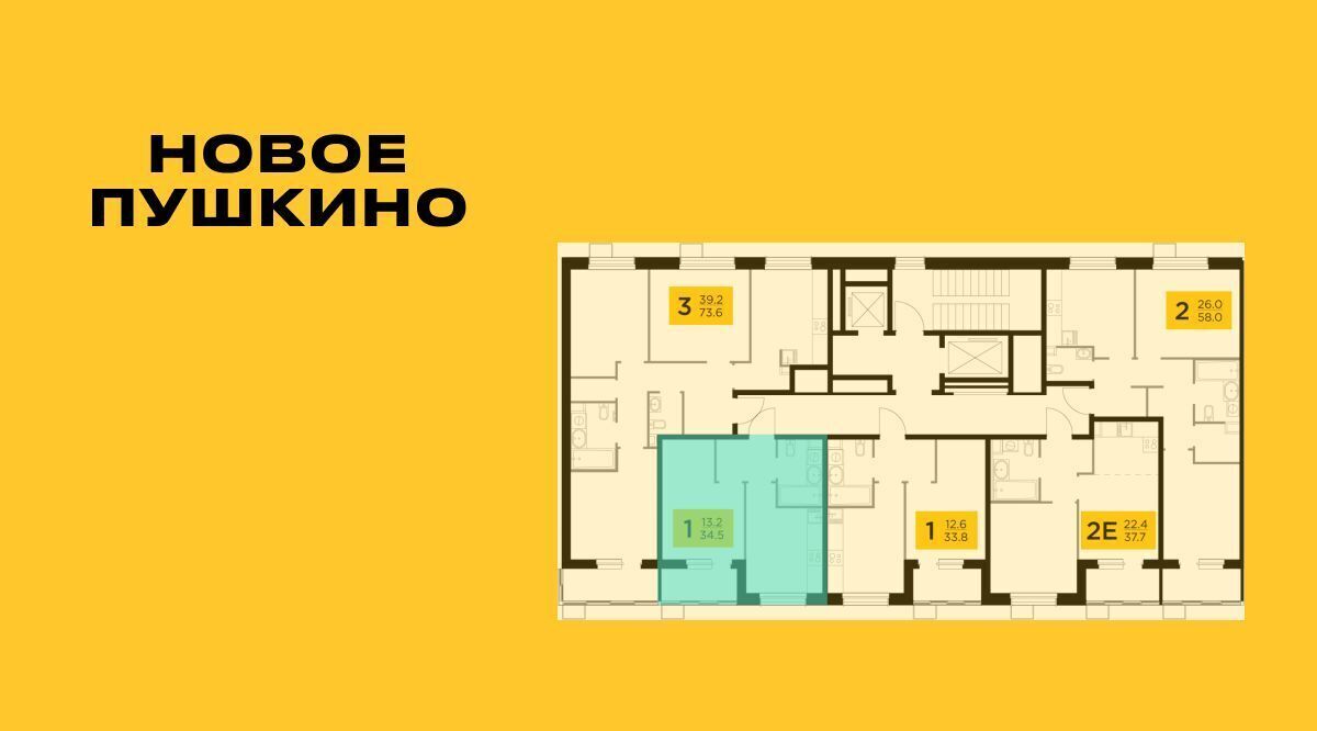квартира г Пушкино ЖК Новое Пушкино к 23, Медведково фото 2