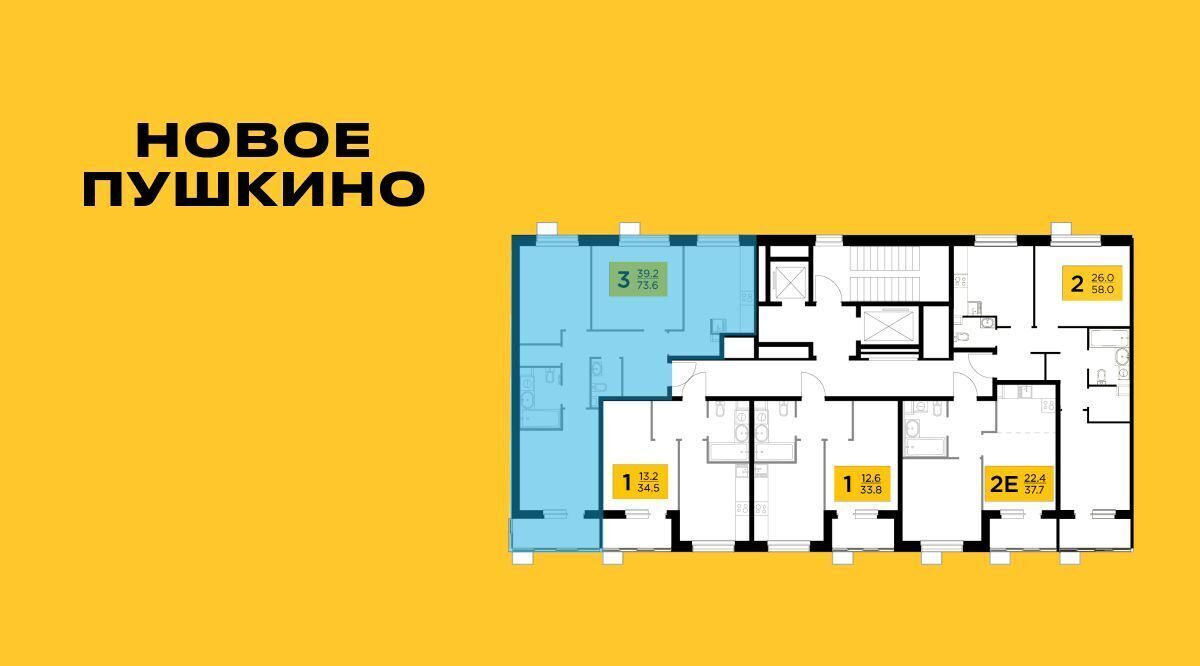 квартира г Пушкино ЖК Новое Пушкино к 23, Медведково фото 2