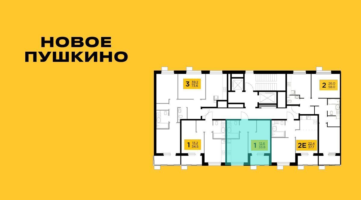 квартира г Пушкино ЖК Новое Пушкино к 23, Медведково фото 2