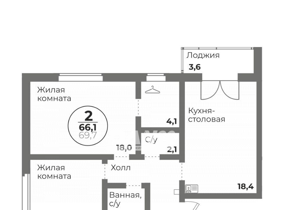 квартира г Челябинск р-н Центральный пр-кт Комсомольский 143 фото 2