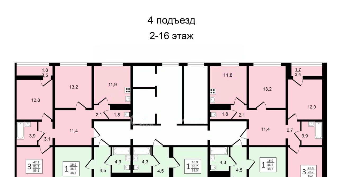 квартира г Воронеж р-н Центральный ул Пескова 8 фото 11