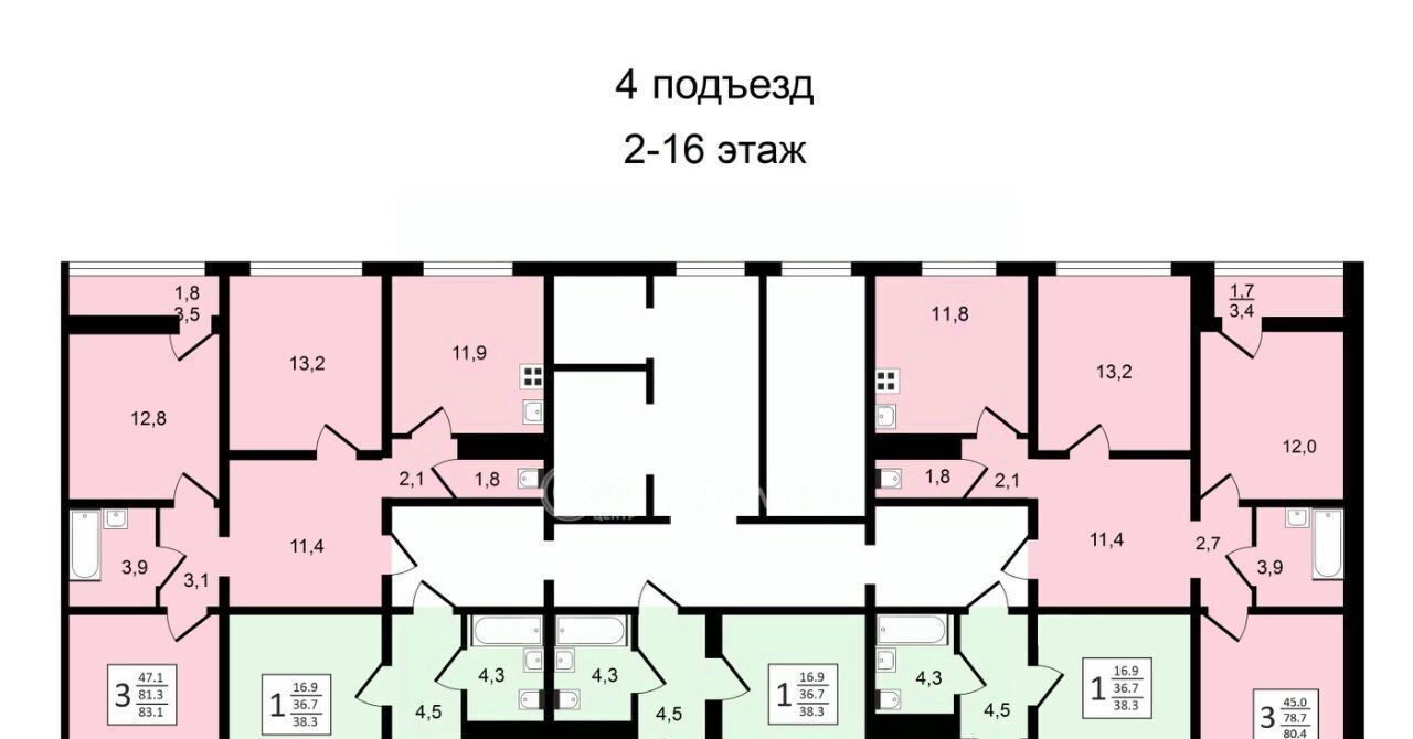 квартира г Воронеж р-н Центральный ул Пескова 8 фото 19