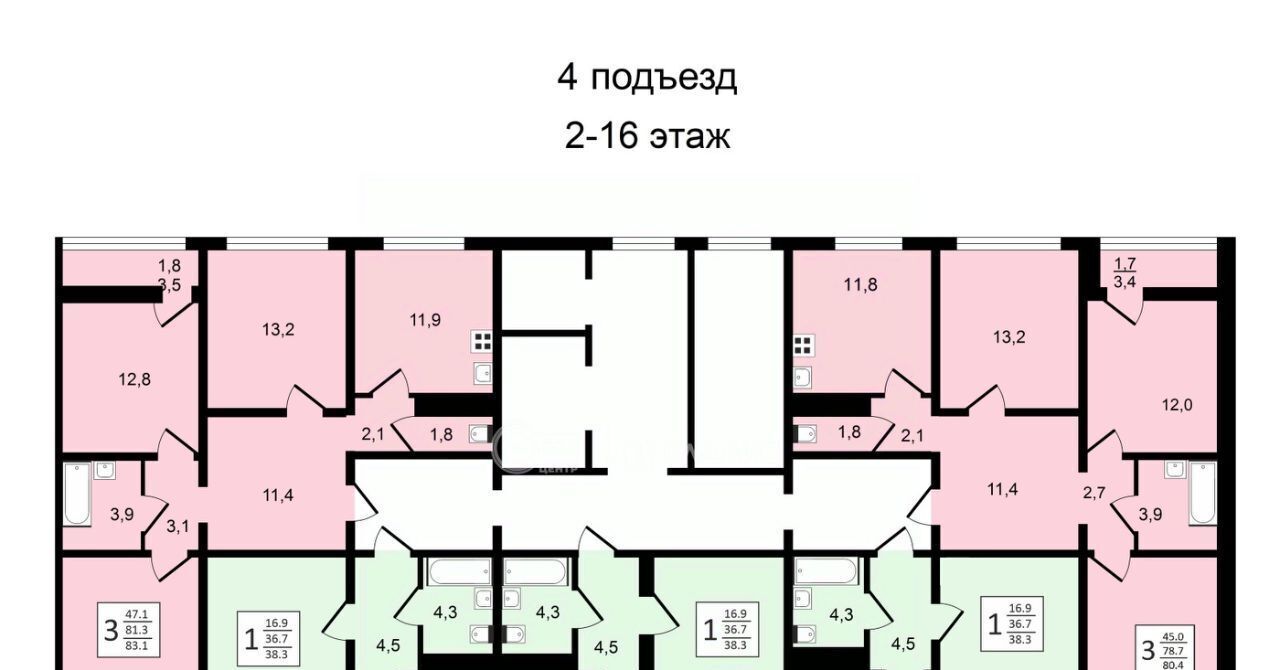 квартира г Воронеж р-н Центральный ул Пескова 8 фото 18