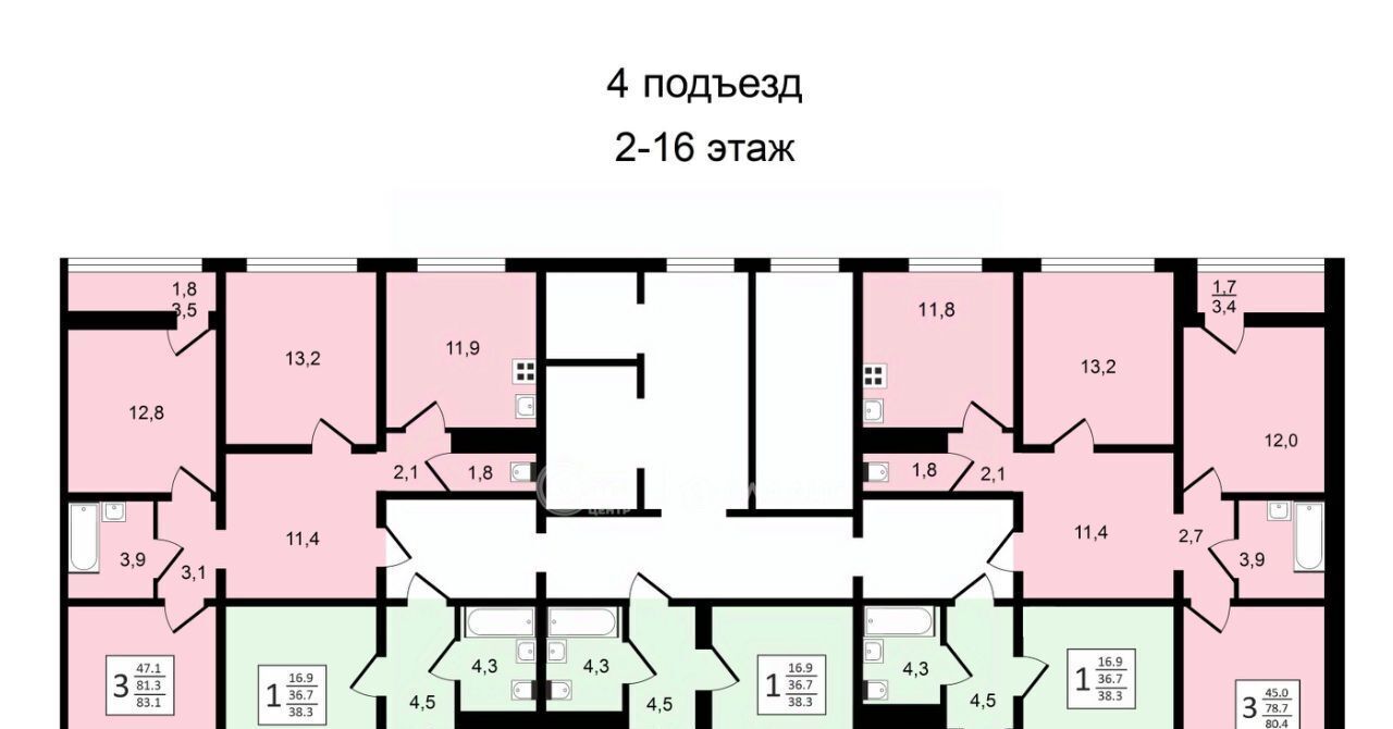 квартира г Воронеж р-н Центральный ул Пескова 8 фото 19