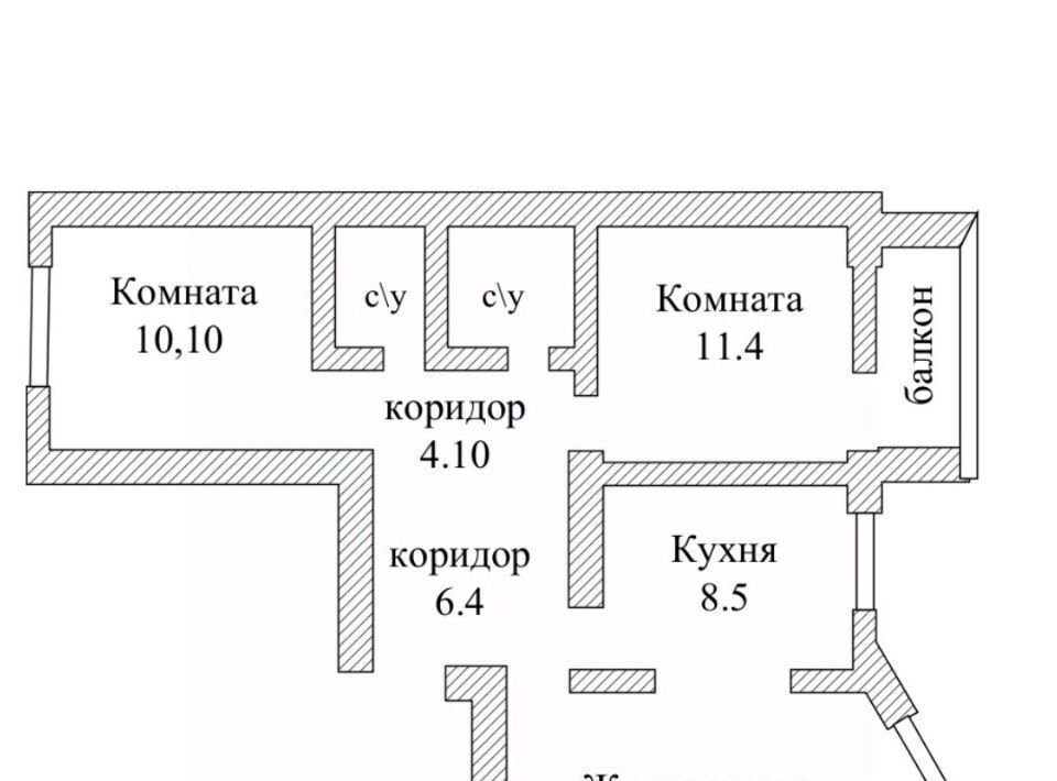 квартира г Липецк р-н Октябрьский пр-кт Имени 60-летия СССР 28 фото 2