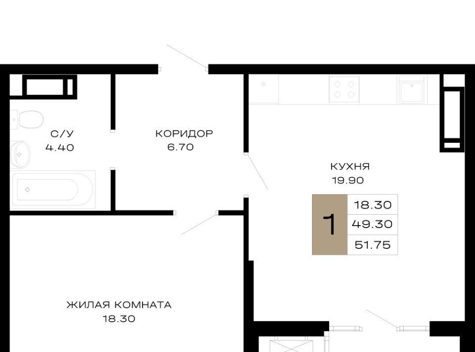 квартира г Краснодар р-н Прикубанский Школьный микрорайон ул Школьная 1 фото 1