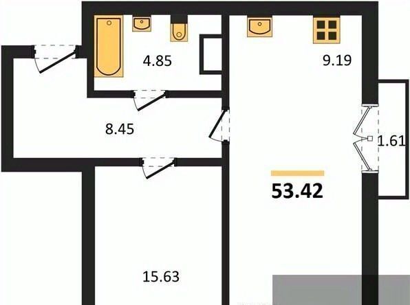 квартира г Воронеж р-н Центральный ул Ломоносова 116в ЖК «‎Городские сады» фото 1