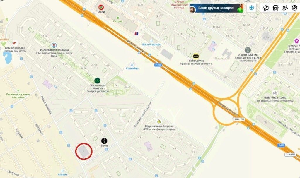 торговое помещение г Тюмень р-н Восточный ул Константина Посьета 1 фото 1