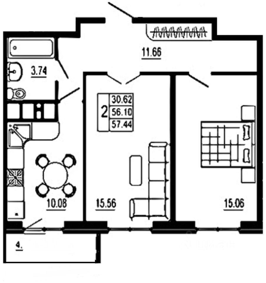 квартира г Краснодар р-н Карасунский ул Уральская 71/3 фото 2