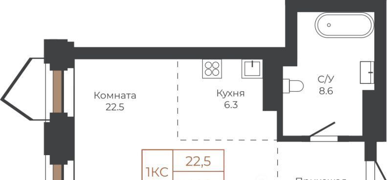 квартира г Барнаул р-н Центральный пл им В.Н.Баварина 8к/2 фото 1