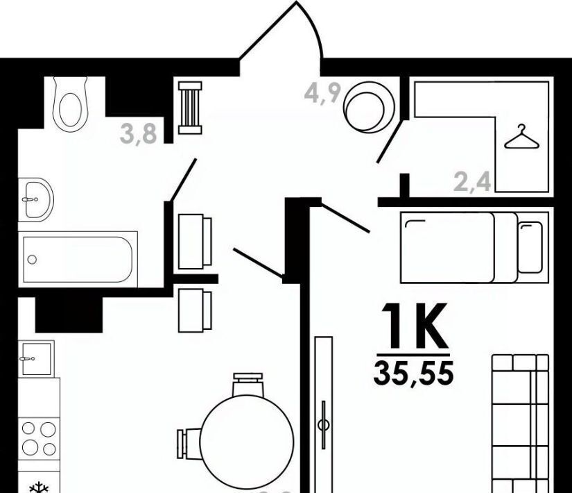 квартира г Нижний Новгород Парк культуры ул Коломенская 8к/4 фото 1