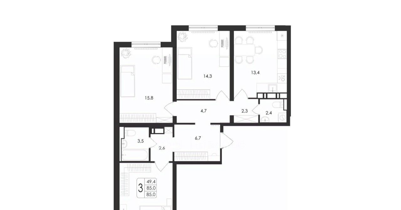 квартира г Воронеж р-н Центральный ул Загоровского 5/2 фото 1