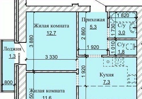 квартира г Барнаул рп Южный ул Герцена 17 р-н Центральный фото 1