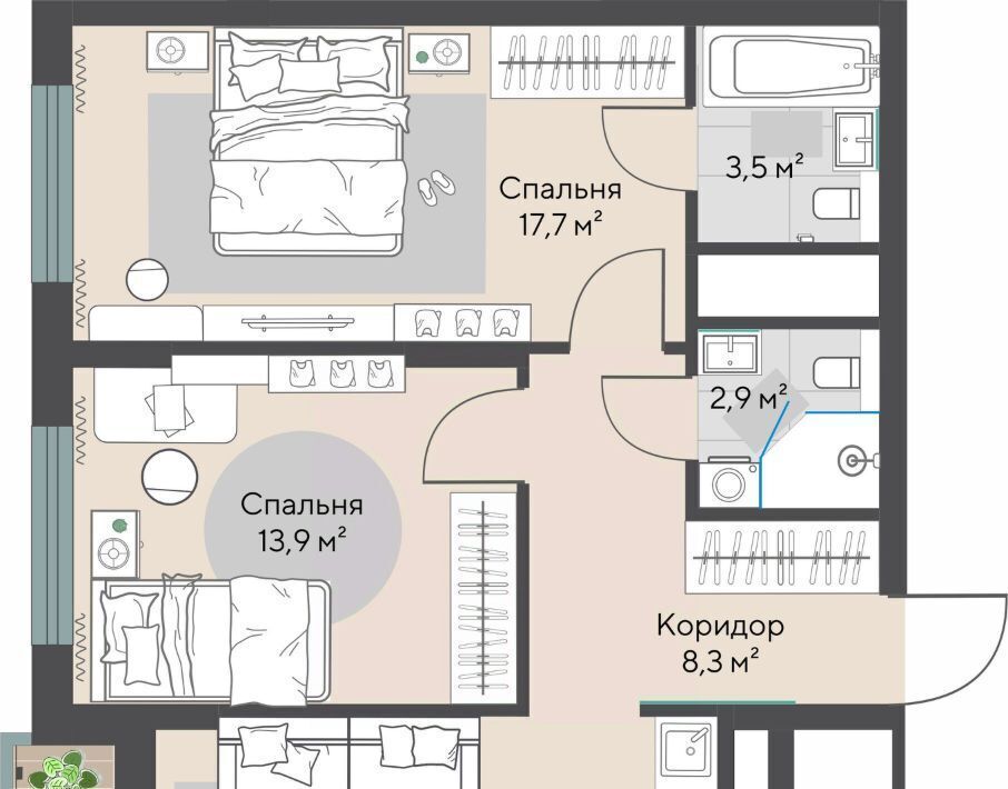 квартира г Екатеринбург Эльмаш ЖК Изумрудный Бор Проспект Космонавтов, жилрайон фото 1