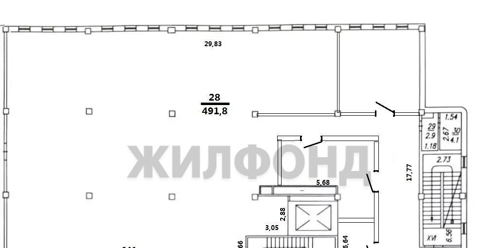 торговое помещение г Новосибирск метро Площадь Гарина-Михайловского р-н Железнодорожный ул Челюскинцев 18/1 фото 1