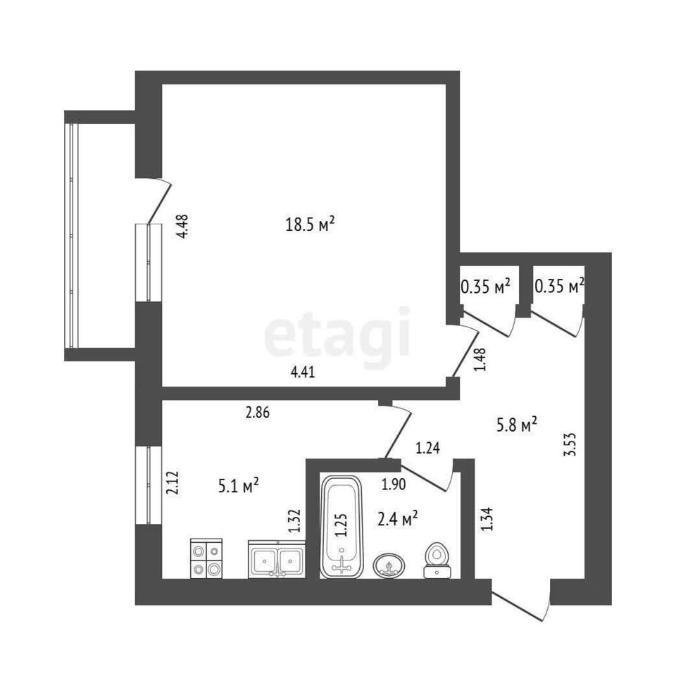 квартира г Юрга ул Кирова 27а фото 16