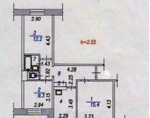 квартира г Новокузнецк р-н Орджоникидзевский Новобайдаевский пр-кт Шахтеров 9 фото 2