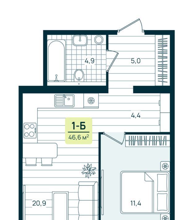 квартира г Нижневартовск К-2 кв-л фото 1