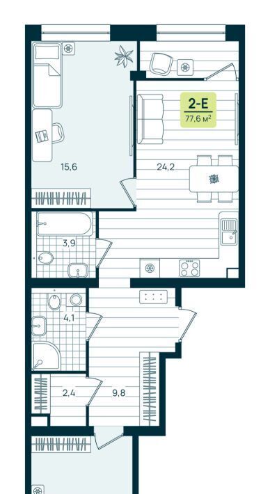 квартира г Нижневартовск К-2 кв-л фото 1