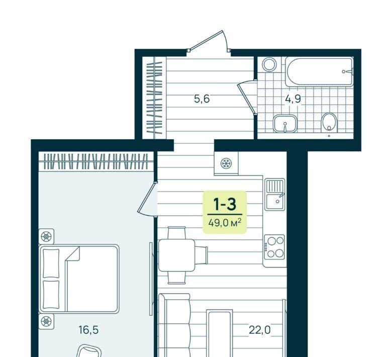 квартира г Нижневартовск К-2 кв-л фото 1