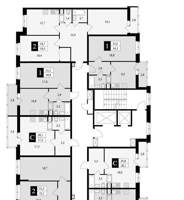 квартира г Подольск микрорайон Красная Горка ул Садовая 14 фото 2